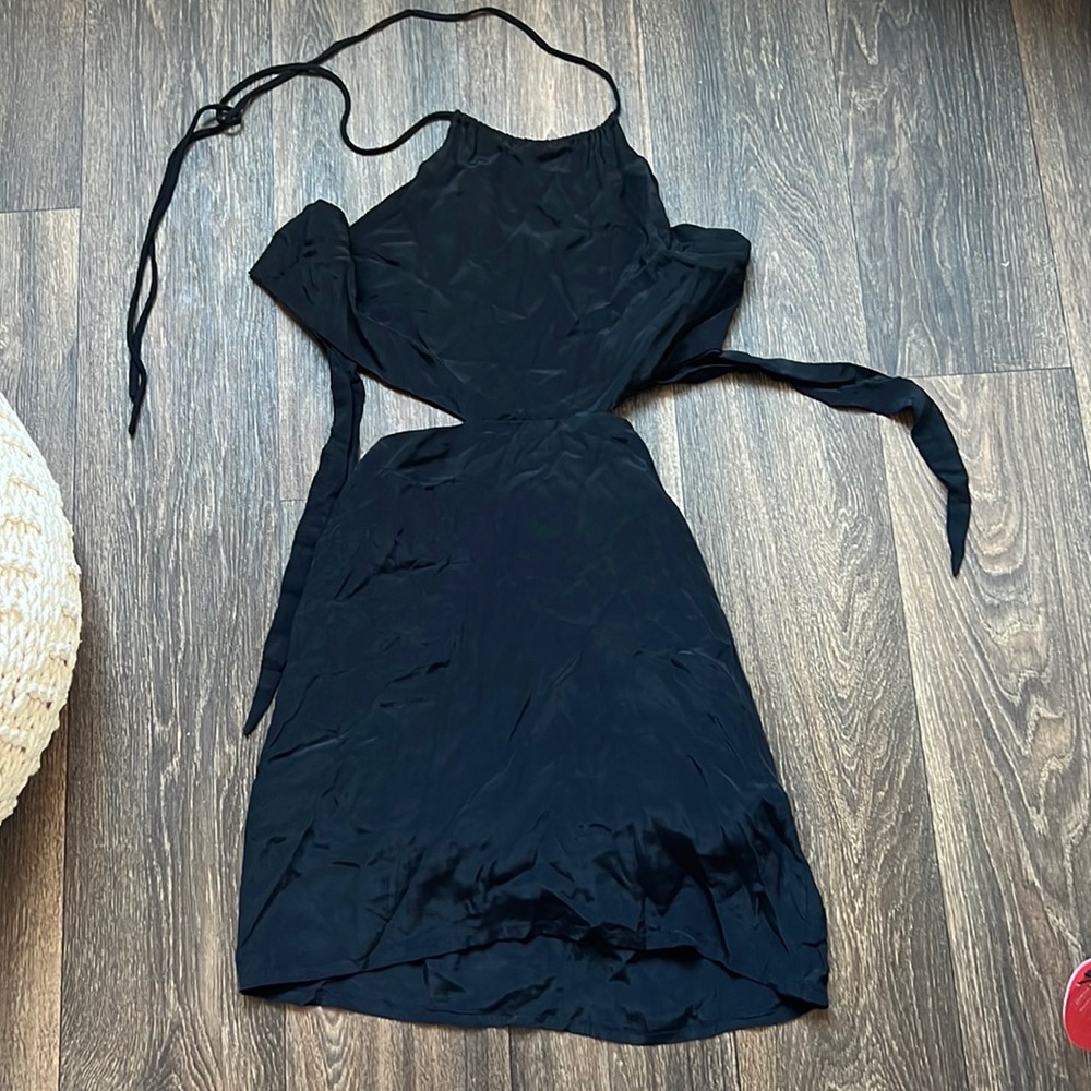 With Jean Black Dress
